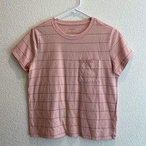 Arizona Pink Striped Cropped Tee